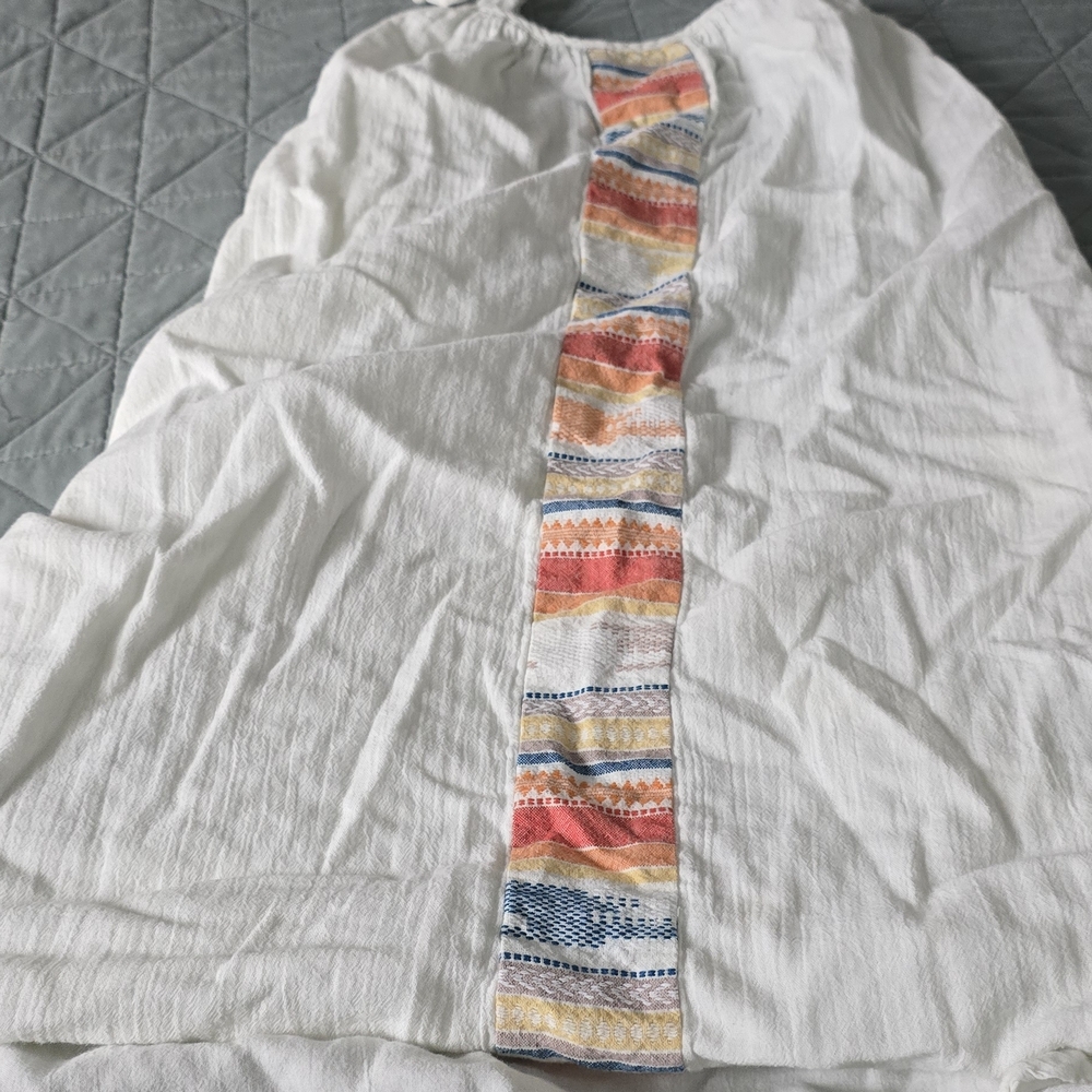 Rip Curl White Top with Multicolor Stripes